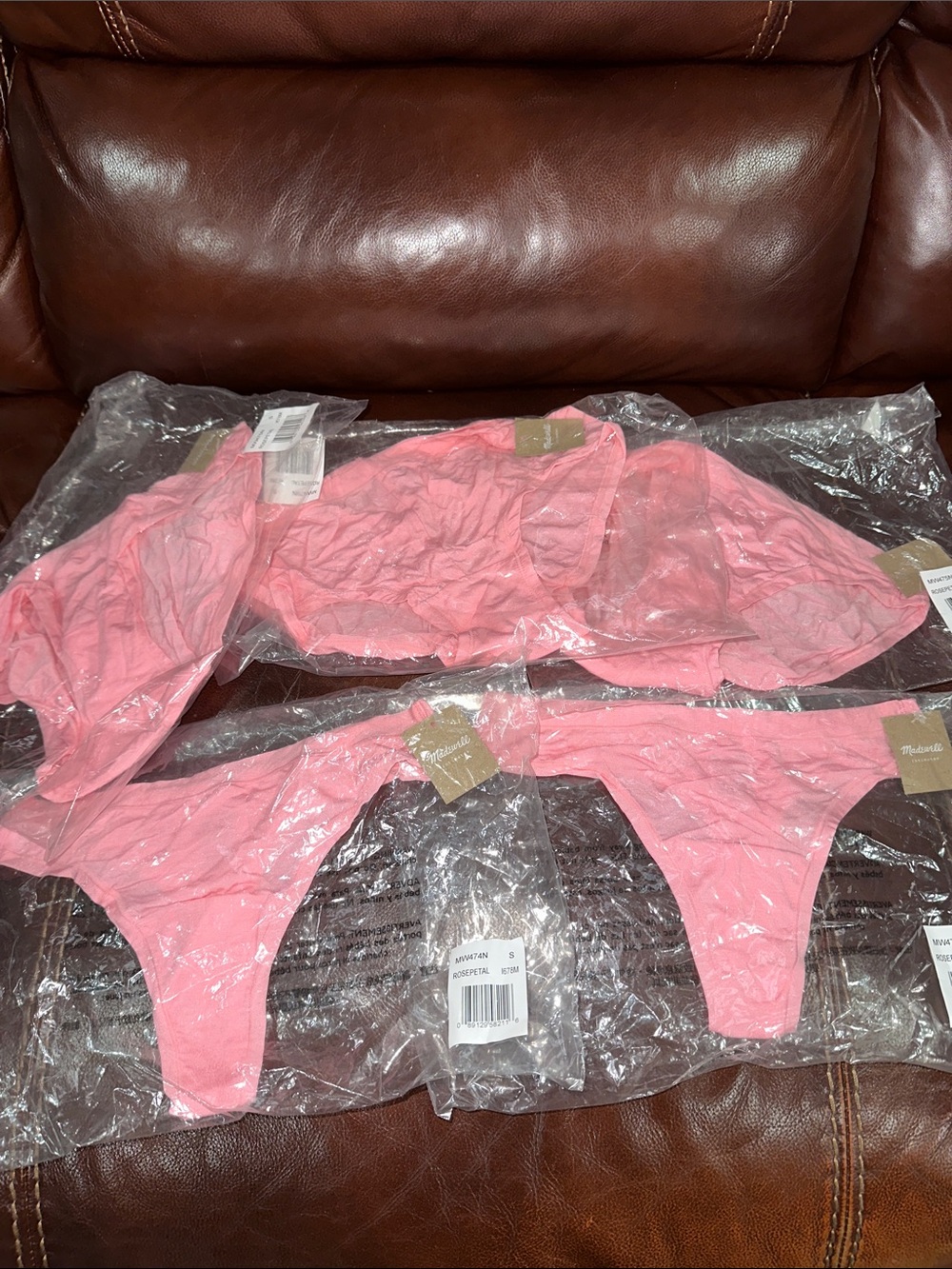 🔥🔥🔥NEW Madewell softest stretch Modal Bikini Panty and Thongs Rose Pedal